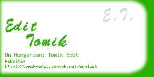 edit tomik business card